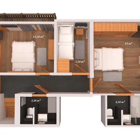 Duplex De Charme 4 Avec Wifi Et Parking A Moriond - Fr-1-563-4 Lägenhet